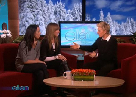 Ali and Jamie on the Ellen show